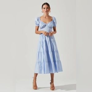 ASTR cinched bust midi dress XS